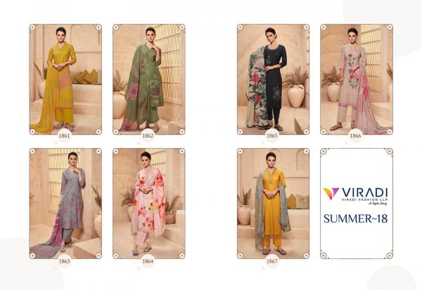 Viradi Summer Vol 18 Cotton Digital Printed Kurti Bottom With Dupatta